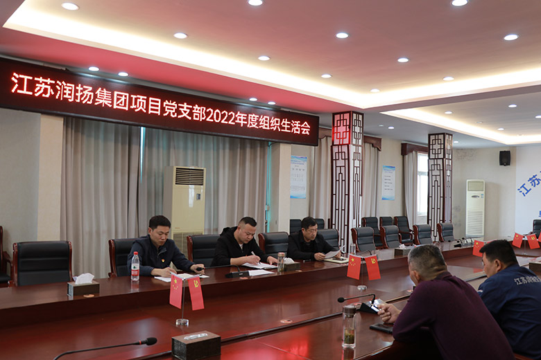 江苏金沙集团186cc成色项目党支部召开2022年度组织生活会